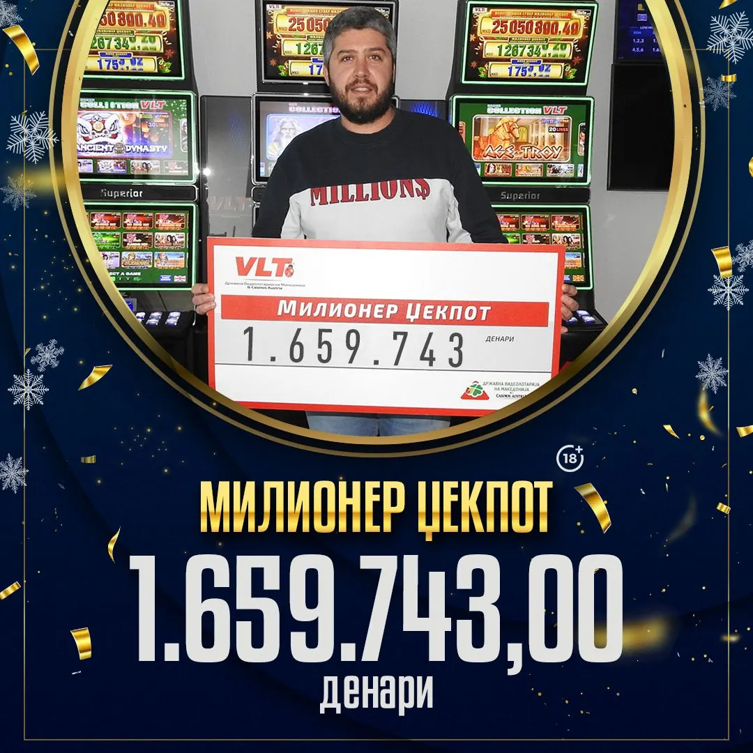 Сашо Димов од Јосифово освои Милионер Џекпот вреден 1.659.734,00 денари
