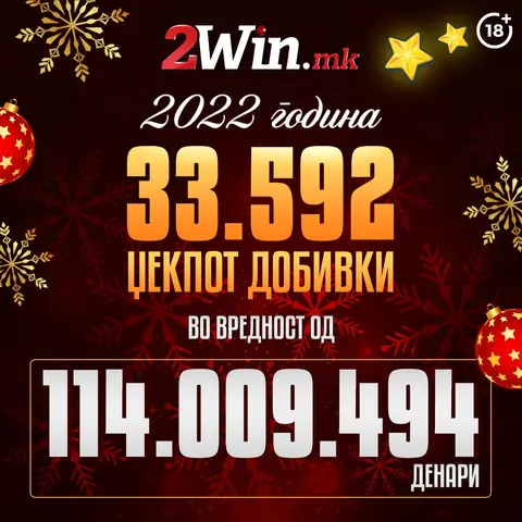 Повеќе од 666 милиони денари Видеолотарија исплати кај играчите за Џекпот добивки во 2022