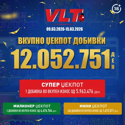 СРЕЌНИ ВЛТ ВЕСТИ: В.Ј. ОСВОИ СУПЕР МИЛИОНЕР ВРЕДЕН 5.963.476  ДЕНАРИ