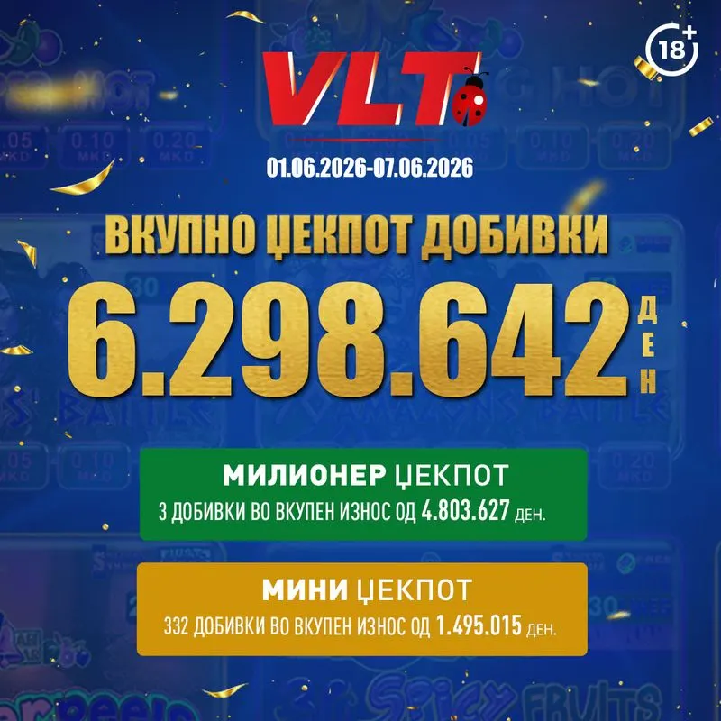 СРЕЌНИ ВЛТ ВЕСТИ: В.A. ОД ВИНИЦА ОСВОИ СУПЕР МИЛИОНЕР ВРЕДЕН 7.334.957 ДЕНАРИ